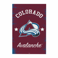 Colorado Avalanche Wood Wall Sign, 16x24, NHL, Home