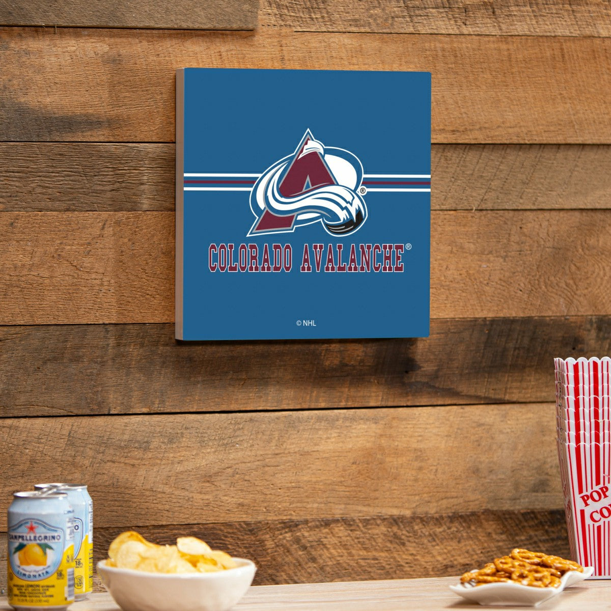 Colorado Avalanche Wood Wall Sign, 12x12, NHL, Home