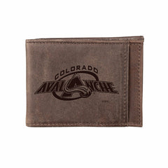 Front Pocket Wallet w/ RFID Blocking, Colorado Avalanche, Brown, NHL, Home