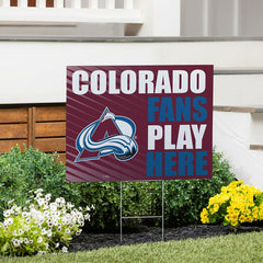 Colorado Avalanche Coroplast Yard Sign "Fans Play Here", NHL, Home