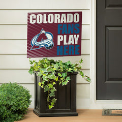 Colorado Avalanche Coroplast Yard Sign "Fans Play Here", NHL, Home