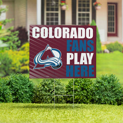 Colorado Avalanche Coroplast Yard Sign "Fans Play Here", NHL, Home