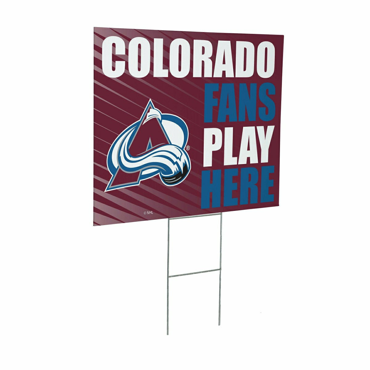 Colorado Avalanche Coroplast Yard Sign "Fans Play Here", NHL, Home