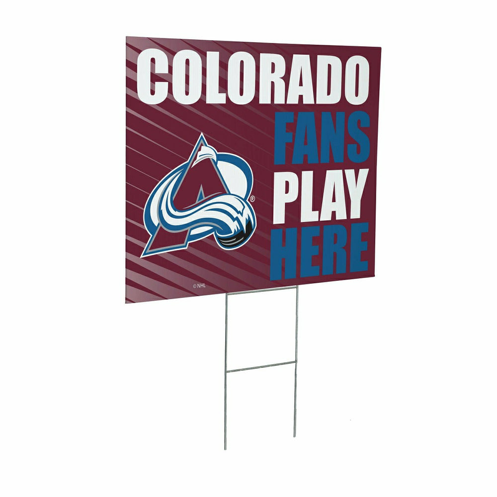 Colorado Avalanche Coroplast Yard Sign "Fans Play Here", NHL, Home
