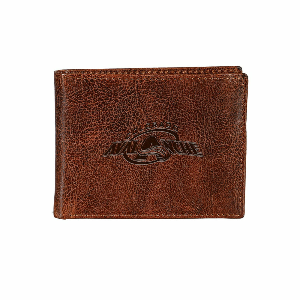 Colorado Avalanche, Embossed 100% Genuine Tumbled Leather Passcase Bi-, NHL, Home