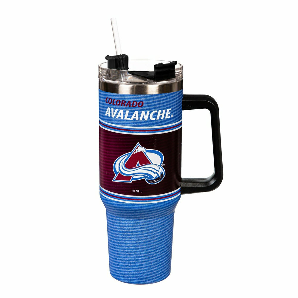 40oz Stainless Steel Canyon Cup w/ Straw, Colorado Avalanche, NHL, Home