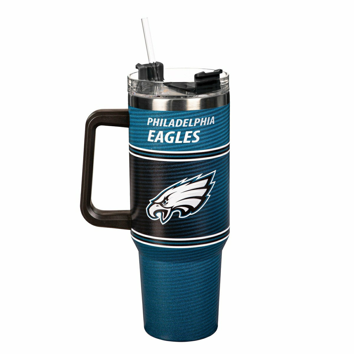 40oz Stainless Steel Canyon Cup w/ Straw, Philadelphia Eagles, Home, NFL