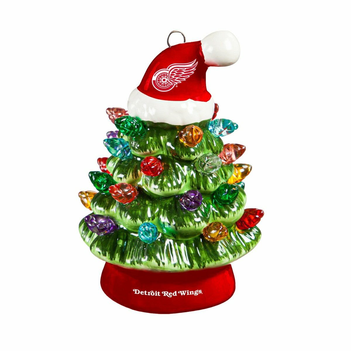 4" Mini LED Tabletop Christmas Tree, Set of 2, Detroit Red Wings, NHL, Home