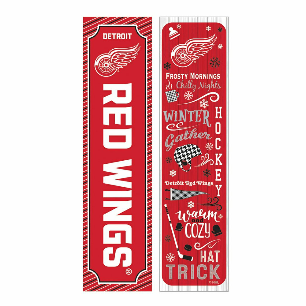 Detroit Red Wings 46" Double Sided Leaner, Winter Seasonal, NHL, Home