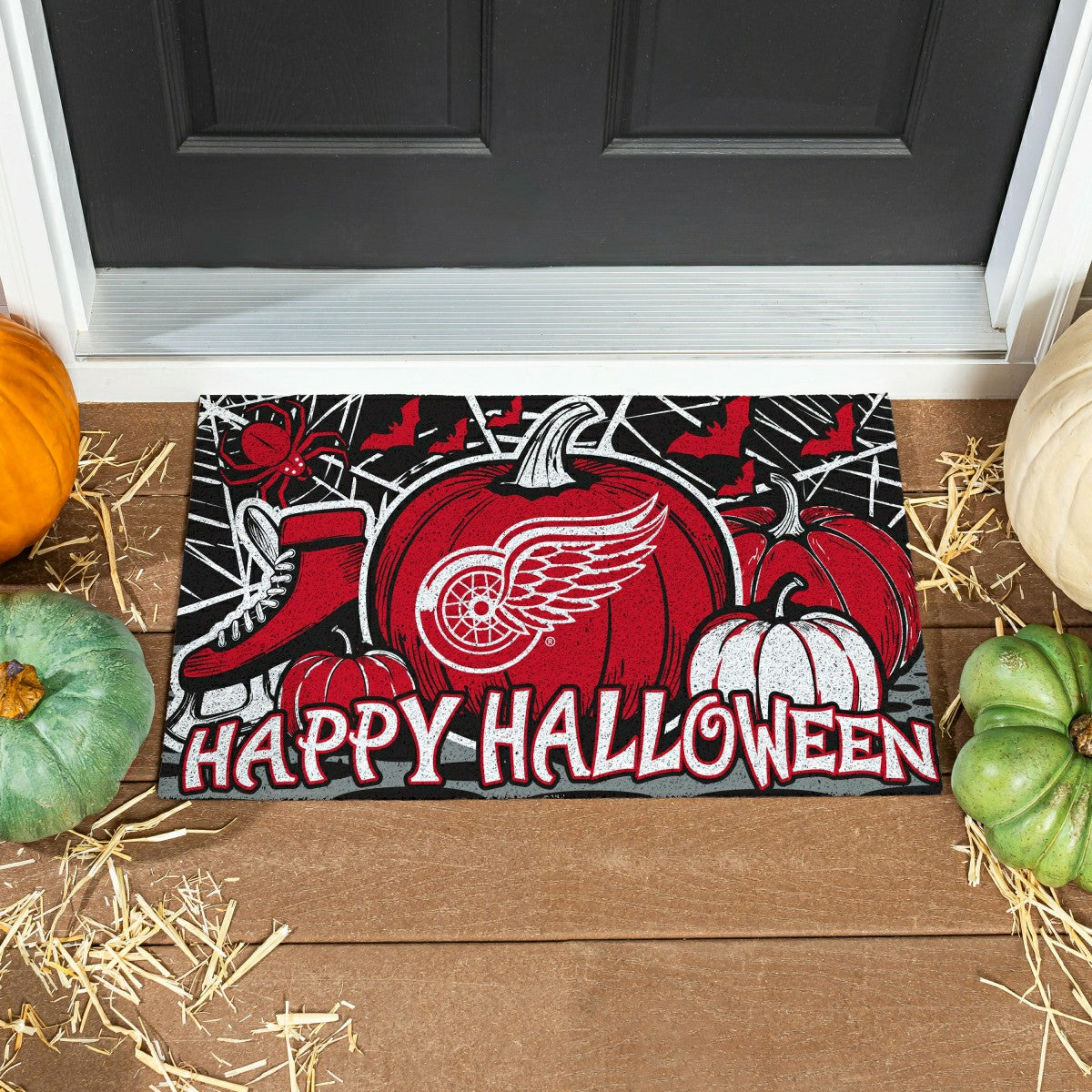 Detroit Red Wings Halloween PVC Mat, 28"x16", NHL