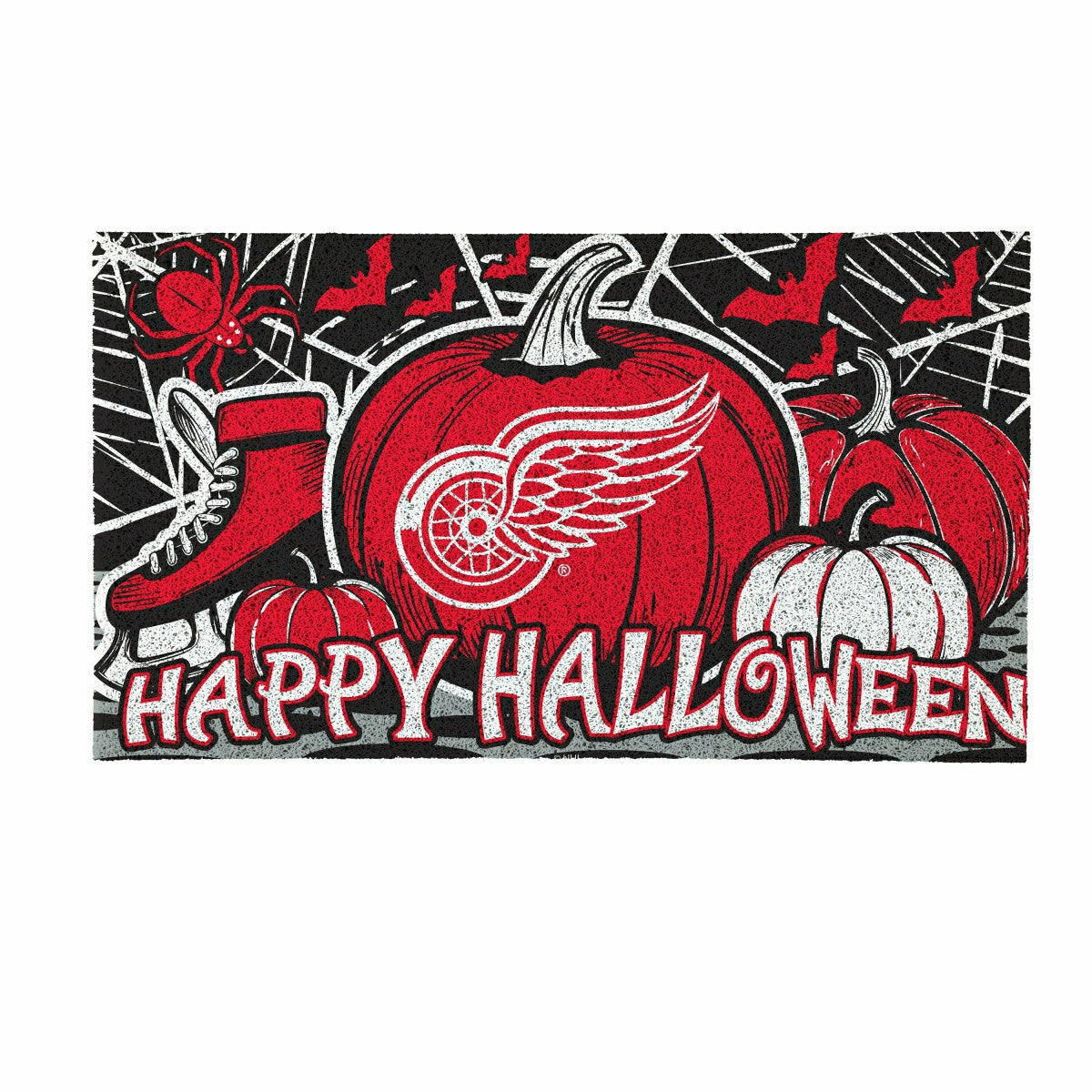 Detroit Red Wings Halloween PVC Mat, 28"x16", NHL