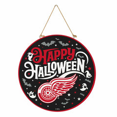 Detroit Red Wings Halloween Round Door Décor with Hanging Rope, 18x18, NHL, Home