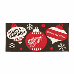 Detroit Red Wings Holiday Flocked Coir Sassafras Switch Mat, 22"x10", NHL