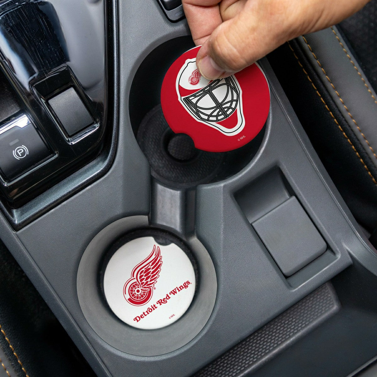 Detroit Red Wings Car Coaster Set, 2pc, NHL, Home