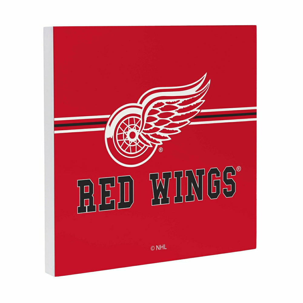 Detroit Red Wings Wood Wall Sign, 12x12, NHL, Home