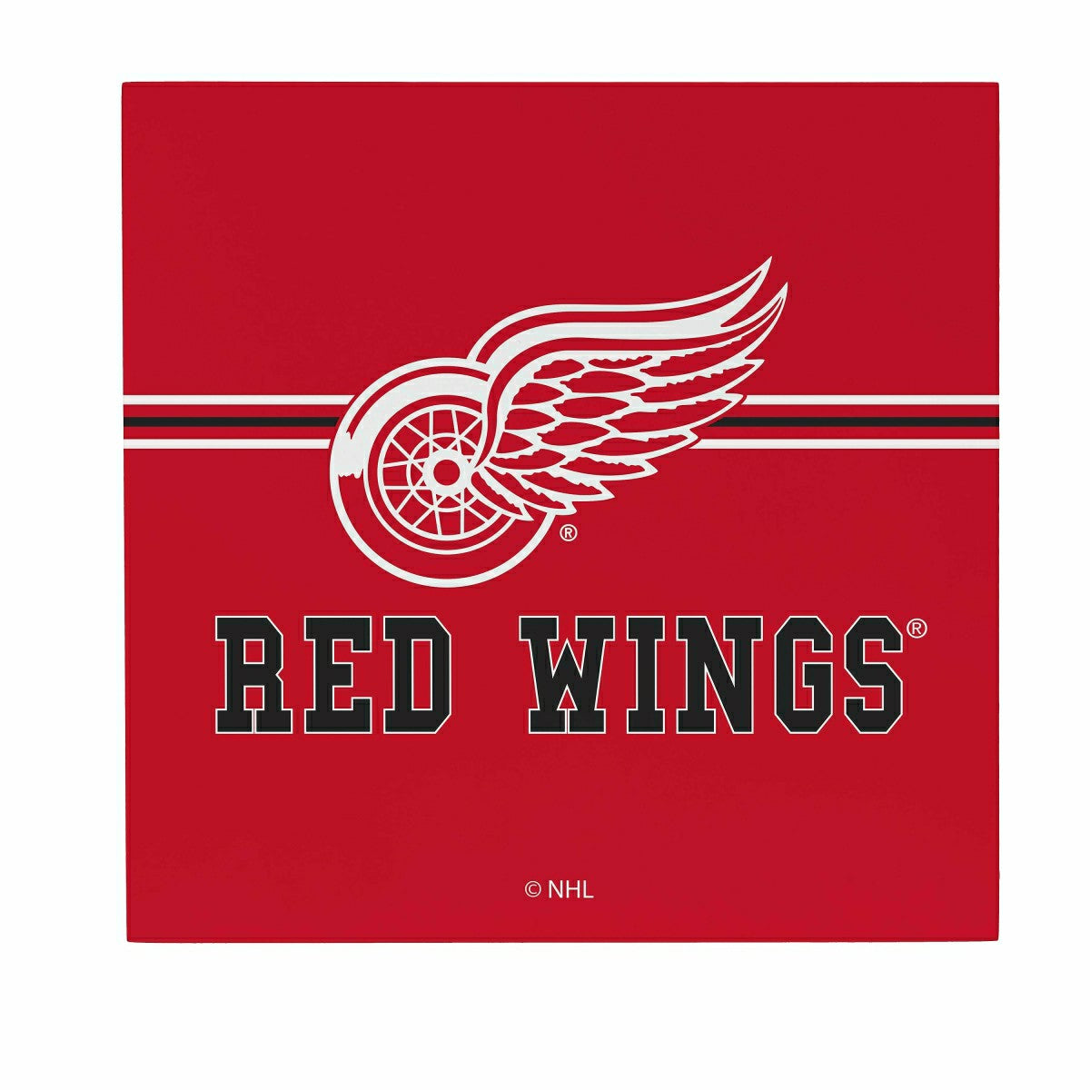 Detroit Red Wings Wood Wall Sign, 12x12, NHL, Home