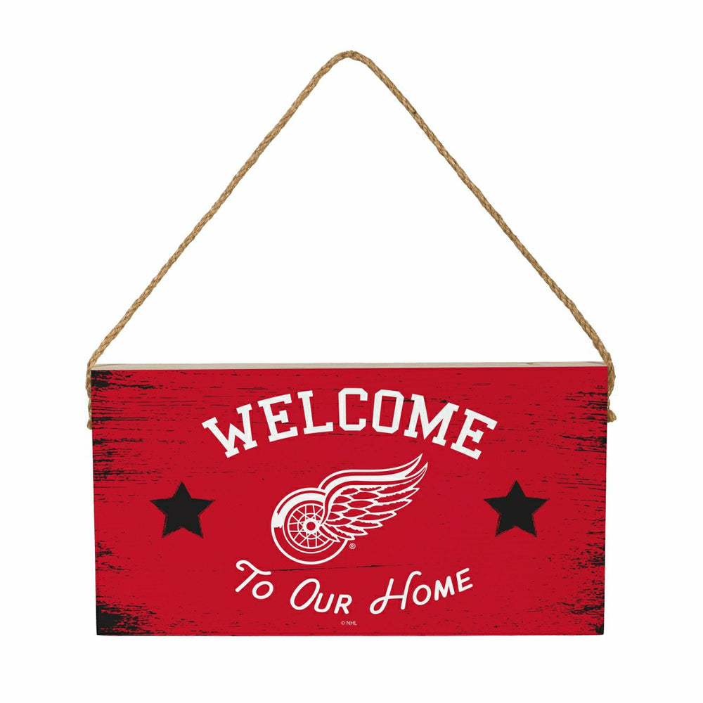 Detroit Red Wings Wood Wall Sign, 6x11, NHL, Home