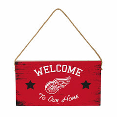 Detroit Red Wings Wood Wall Sign, 6x11, NHL, Home