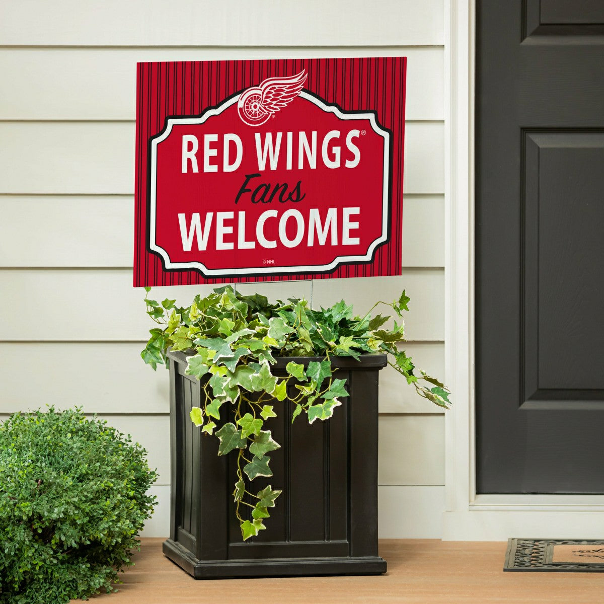 Detroit Red Wings Coroplast Yard Sign, "Fans Welcome", NHL, Home