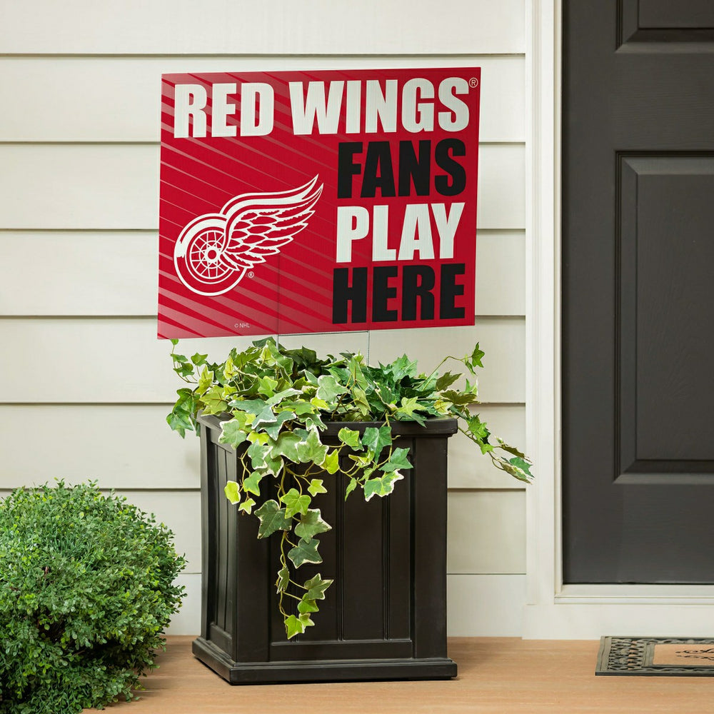 Detroit Red Wings Coroplast Yard Sign "Fans Play Here", NHL, Home