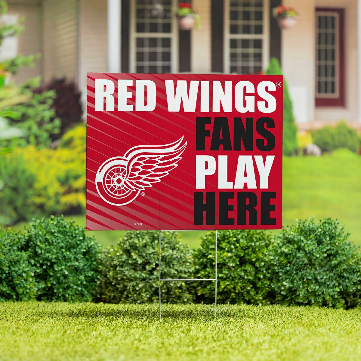 Detroit Red Wings Coroplast Yard Sign "Fans Play Here", NHL, Home