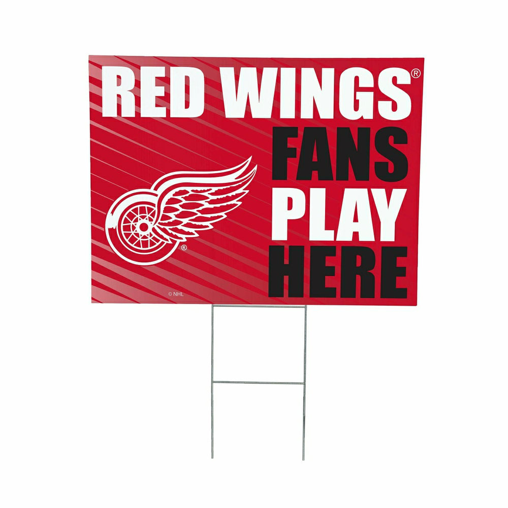Detroit Red Wings Coroplast Yard Sign "Fans Play Here", NHL, Home