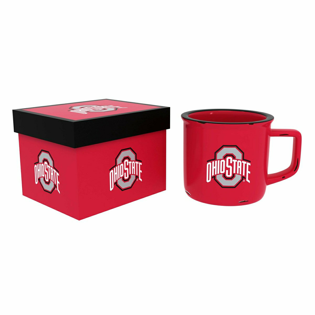 Ohio State University Ceramic Camp Cup with Enamel Finish, 14oz, Home, Collegiate