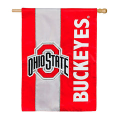 Double-Sided Embellished NCAA College Team Pride Applique House Flag, , Home