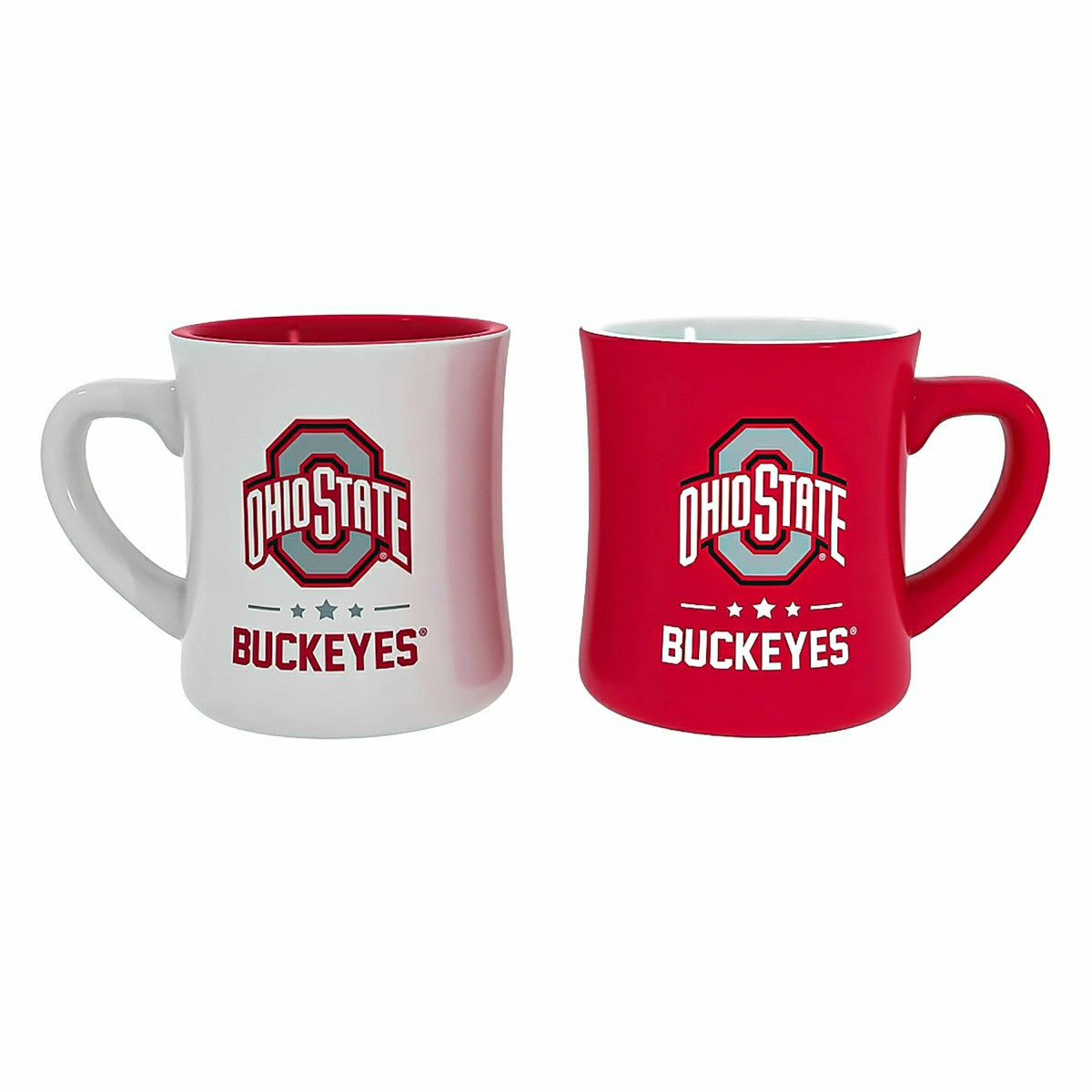 Ohio State University 10oz Ceramic Cup Set, 2pc, Home, Collegiate