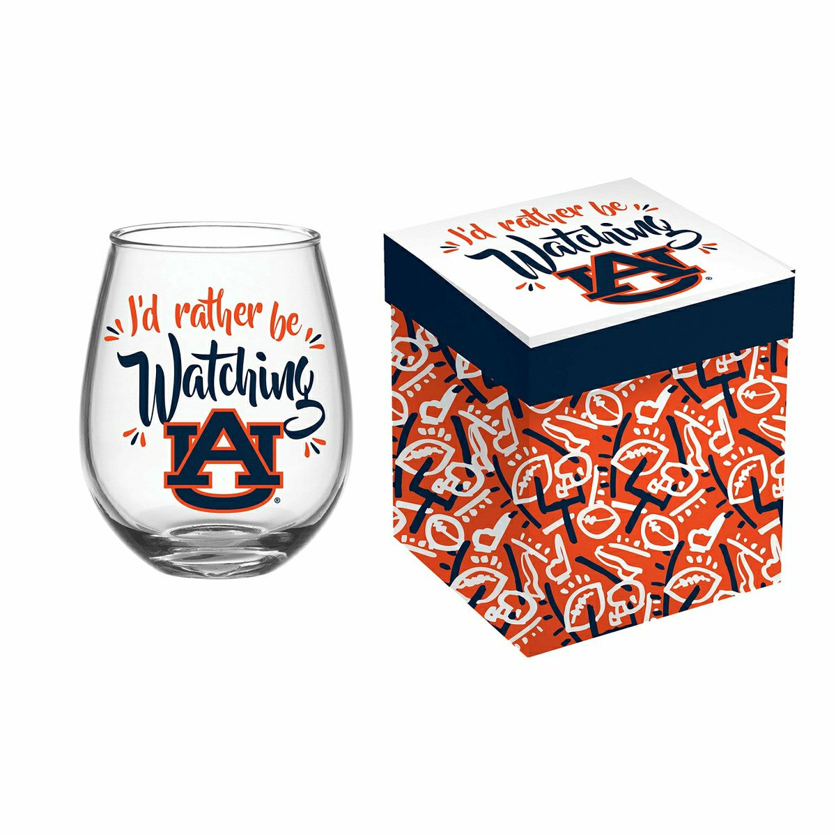 Auburn University, 17oz Boxed Stemless Glass, Home, Collegiate
