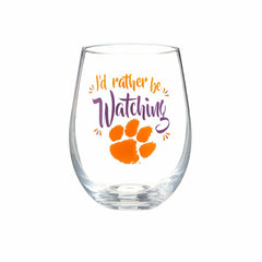 Clemson University, 17oz Boxed Stemless Glass, Home, Collegiate