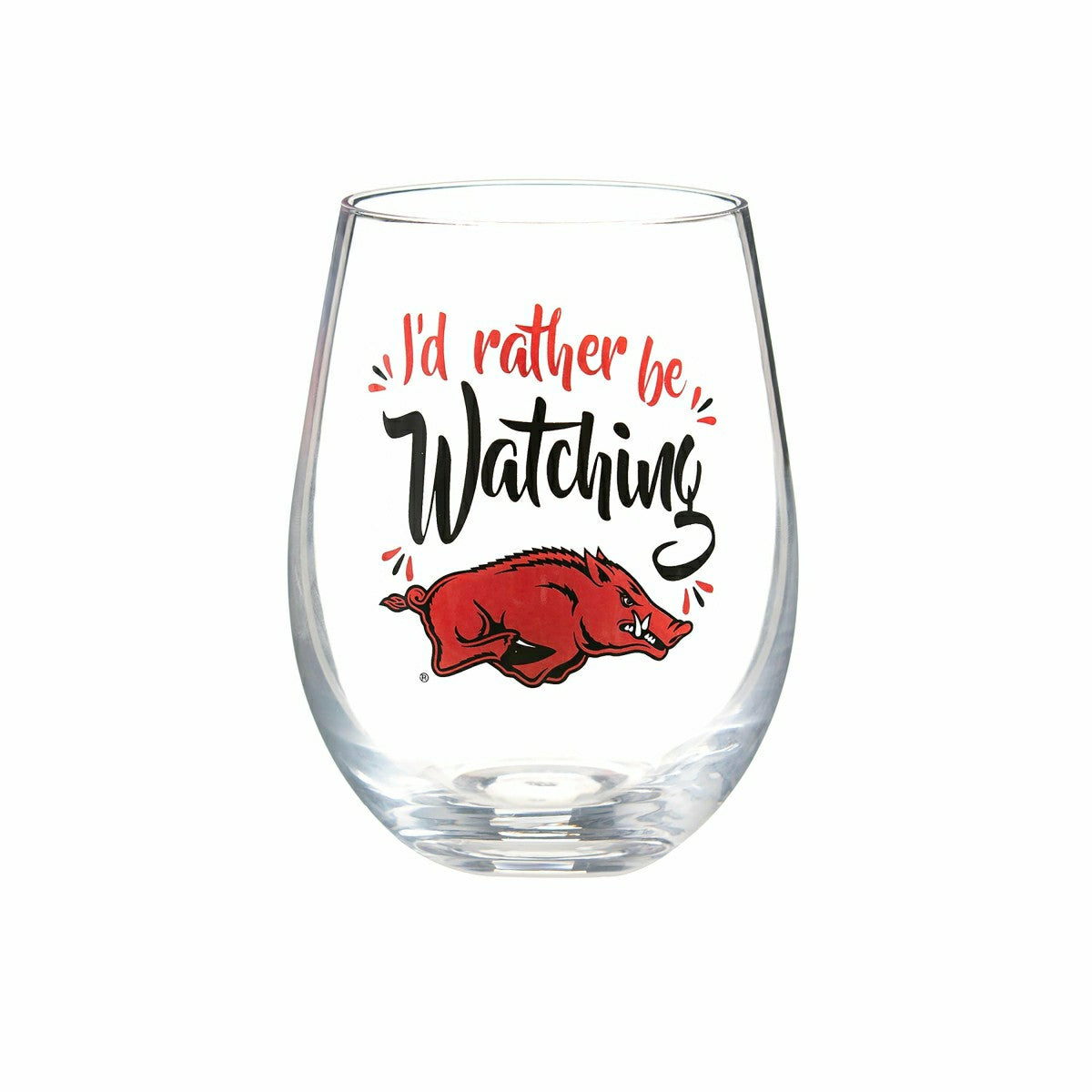 University of Arkansas, 17oz Boxed Stemless Glass, Home, Collegiate