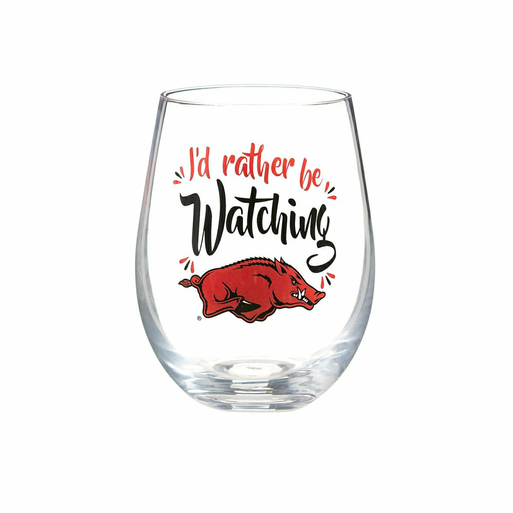 University of Arkansas, 17oz Boxed Stemless Glass, Home, Collegiate