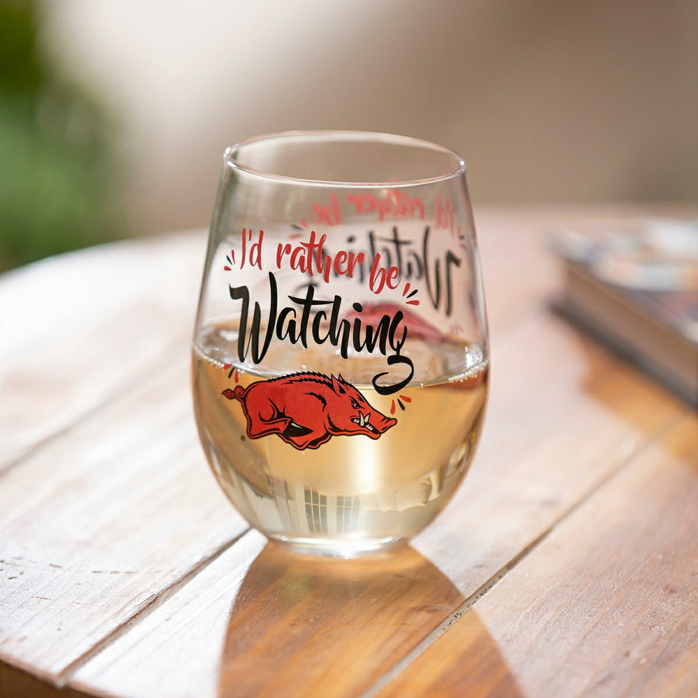 University of Arkansas, 17oz Boxed Stemless Glass, Home, Collegiate