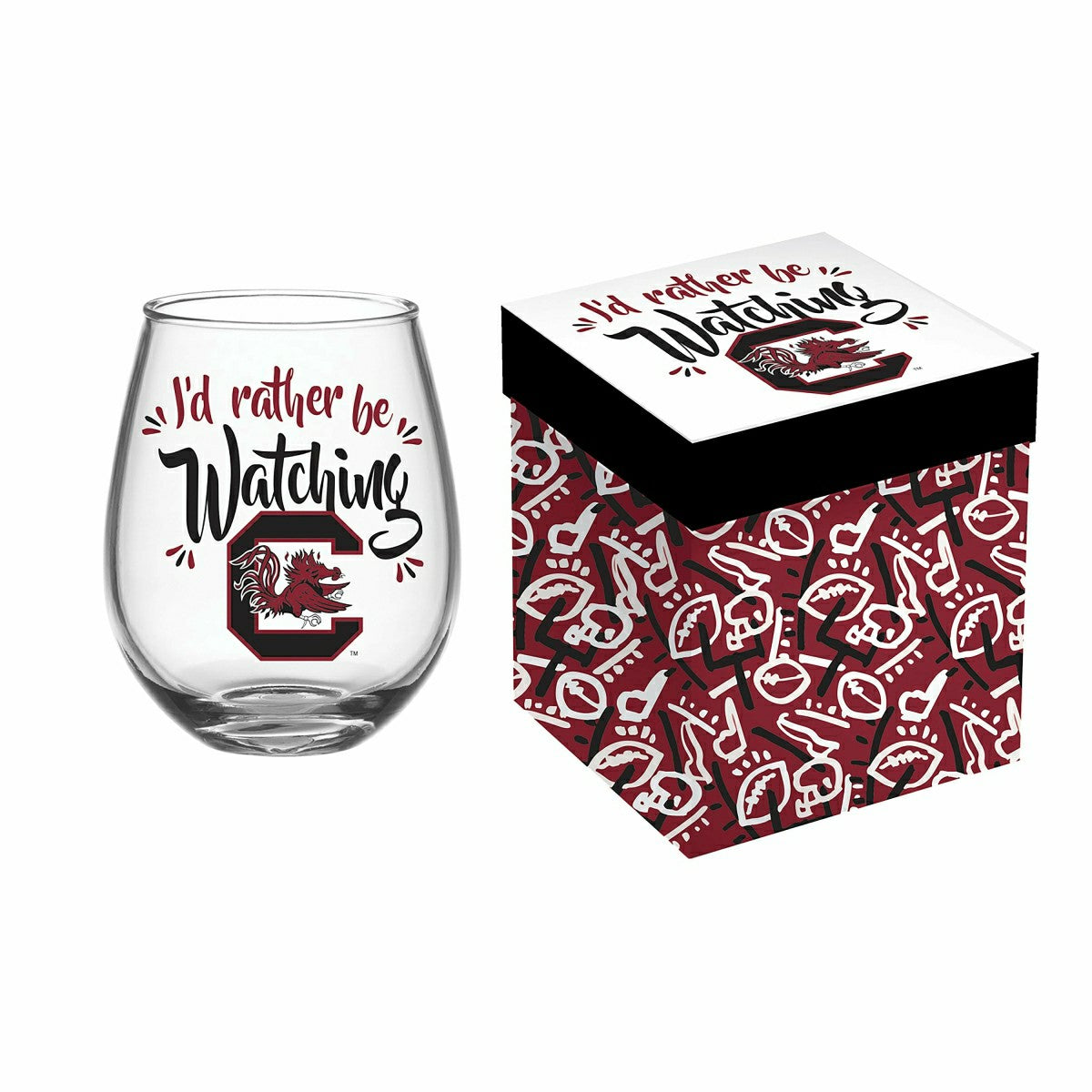 University of South Carolina, 17oz Boxed Stemless Glass, Home, Collegiate
