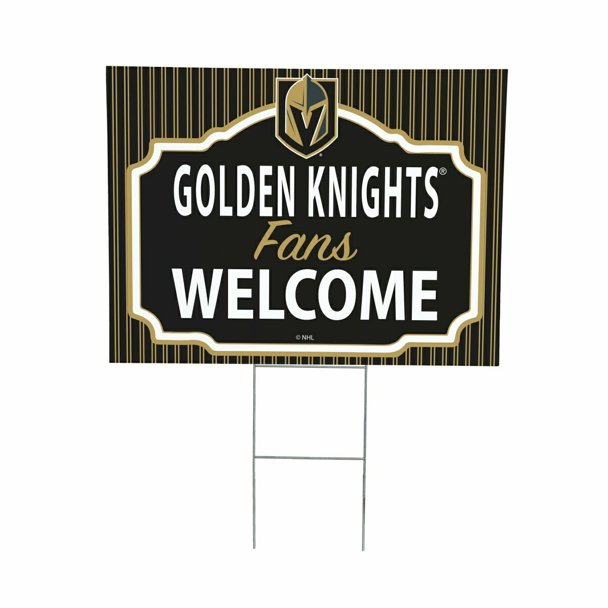 Las Vegas Golden Knights Coroplast Yard Sign, "Fans Welcome", NHL, Home