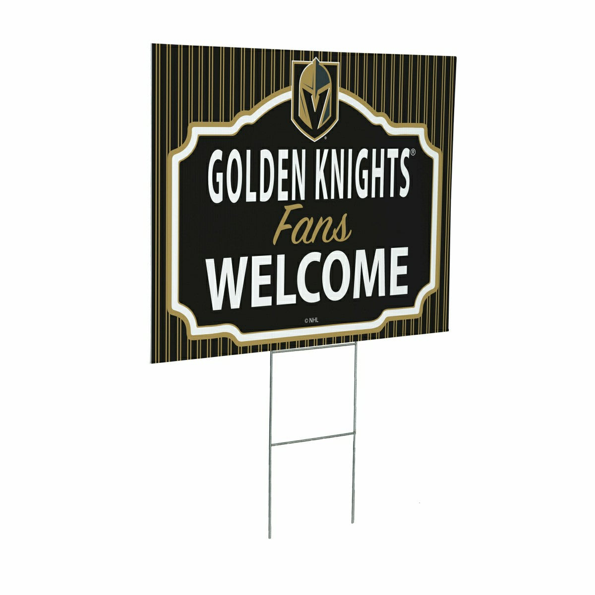 Las Vegas Golden Knights Coroplast Yard Sign, "Fans Welcome", NHL, Home