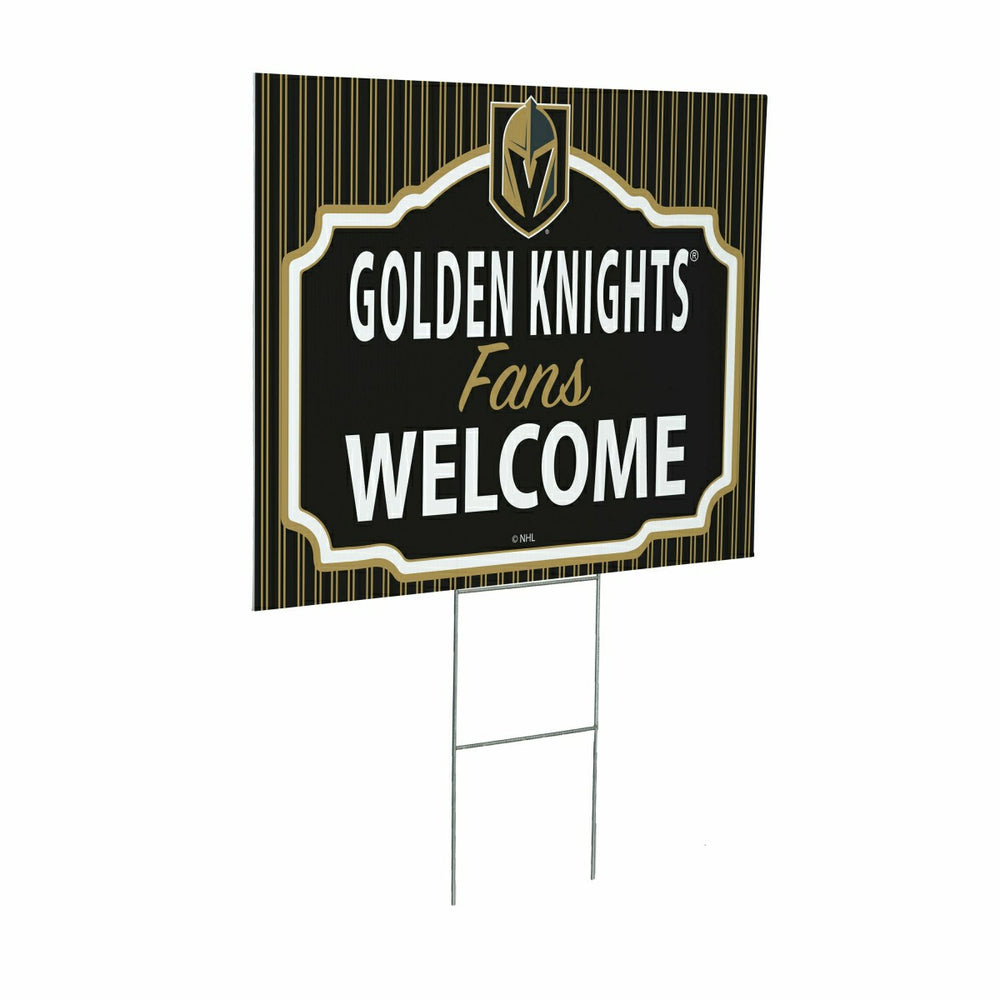 Las Vegas Golden Knights Coroplast Yard Sign, "Fans Welcome", NHL, Home