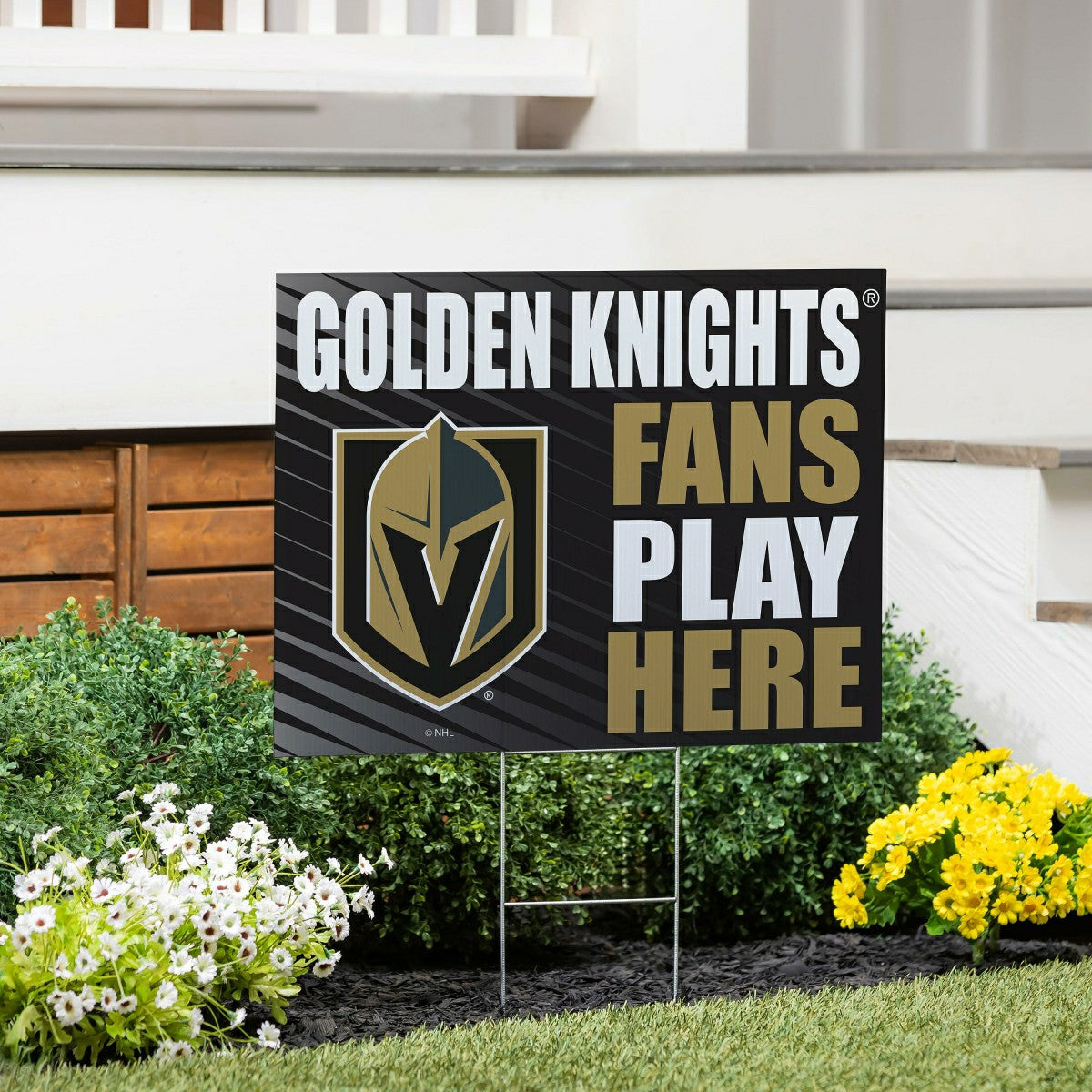 Las Vegas Golden Knights Coroplast Yard Sign "Fans Play Here", NHL, Home