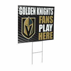 Las Vegas Golden Knights Coroplast Yard Sign "Fans Play Here", NHL, Home