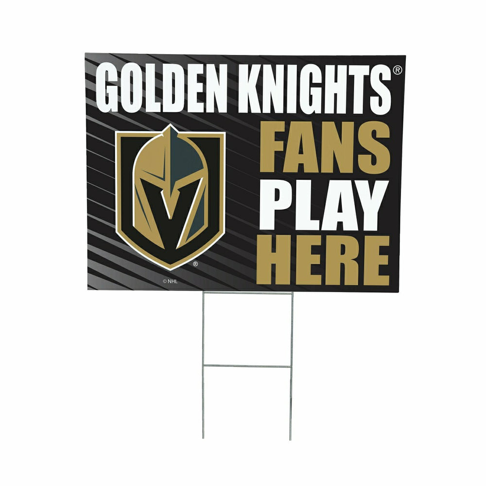 Las Vegas Golden Knights Coroplast Yard Sign "Fans Play Here", NHL, Home