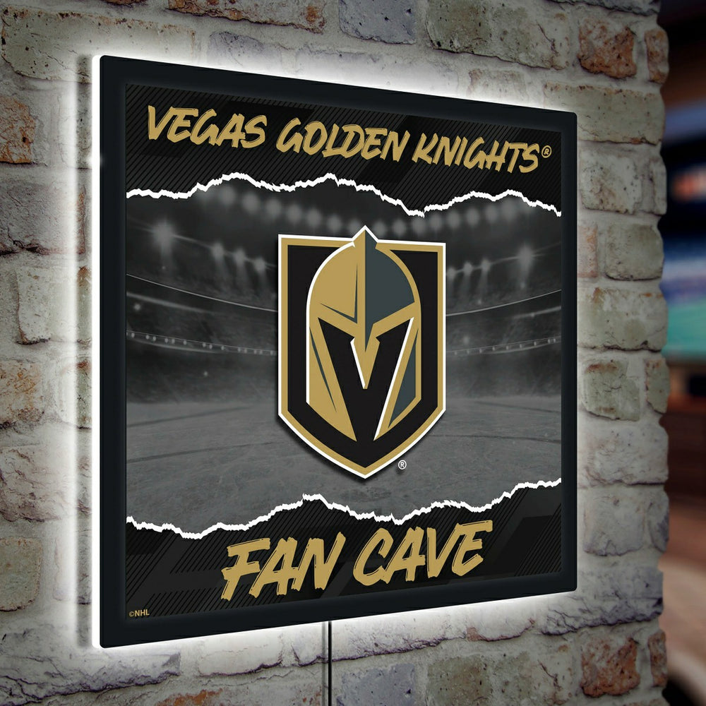Vegas Golden Knights 23"H x 23"L LED Wall Decor, Edgelite, Square, NHL, Home