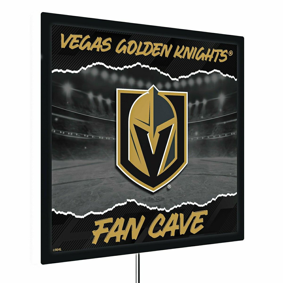 Vegas Golden Knights 23"H x 23"L LED Wall Decor, Edgelite, Square, NHL, Home
