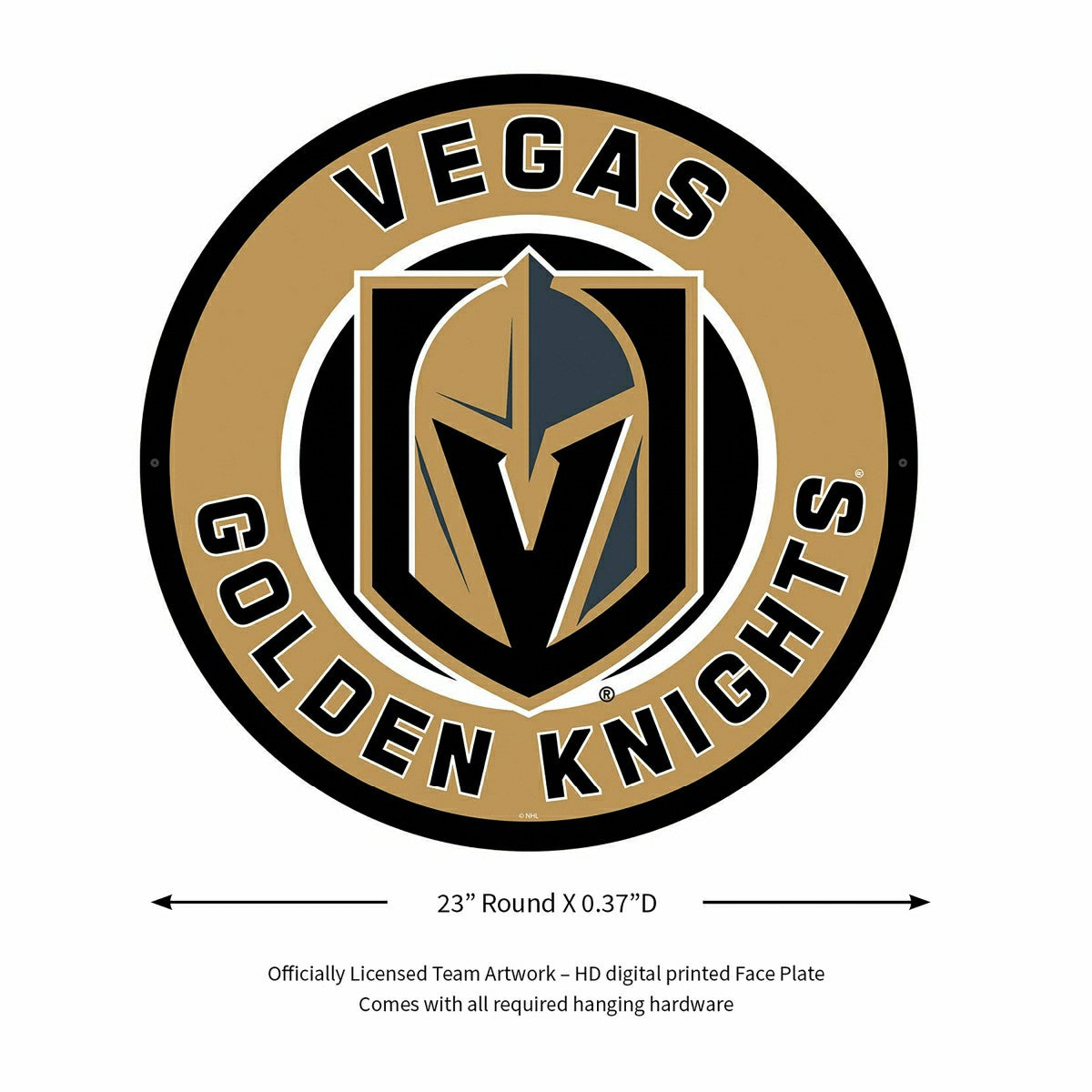 LED Wall Decor, Round, Las Vegas Golden Knights, NHL, Home