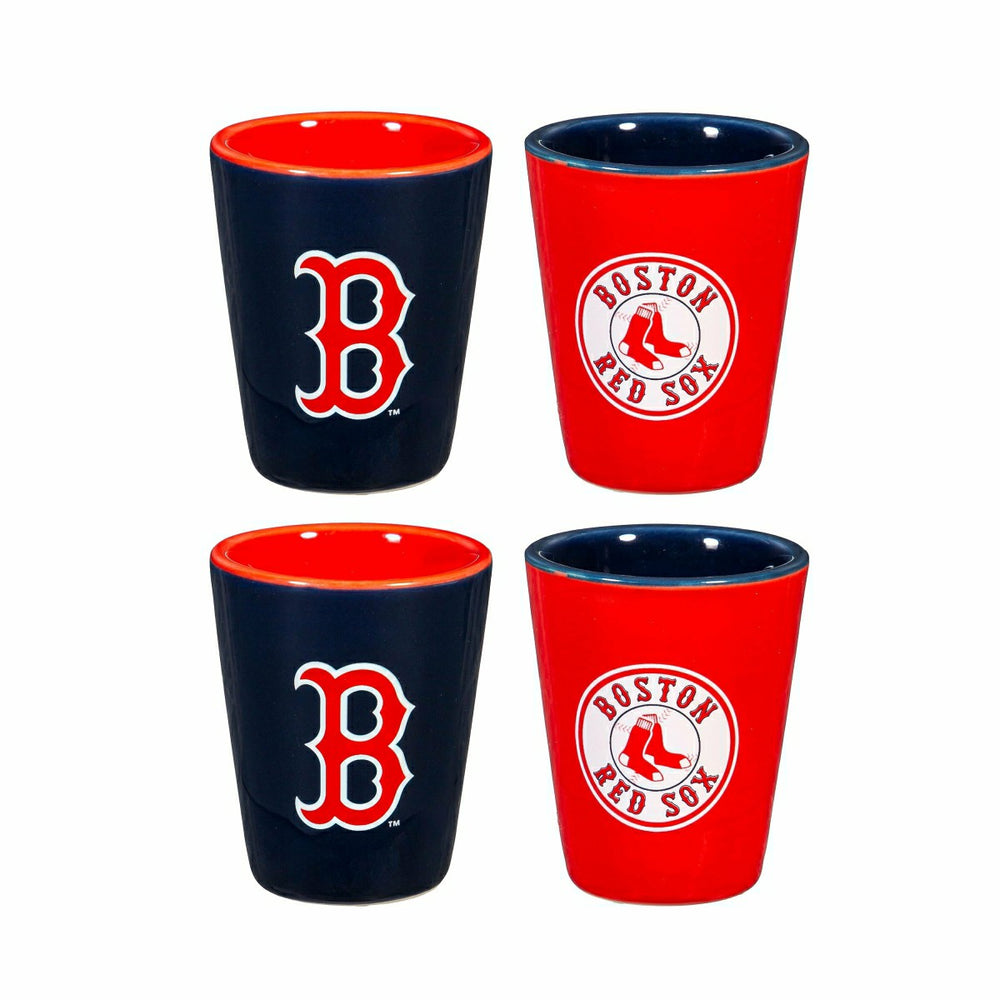 Boston Red Sox 4-Piece Ceramic 2oz. Shot Glass Set, Home, MLB