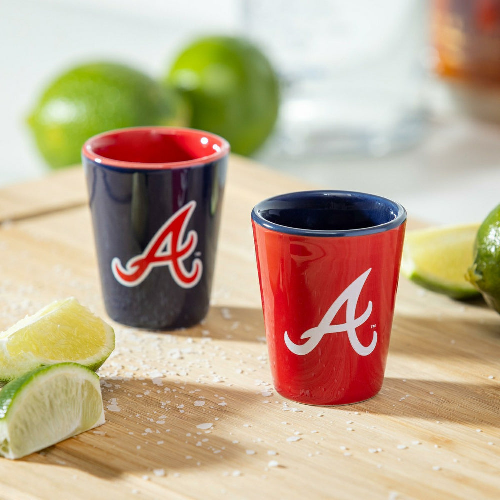 Atlanta Braves 4-Piece Ceramic 2oz. Shot Glass Set, Home, MLB