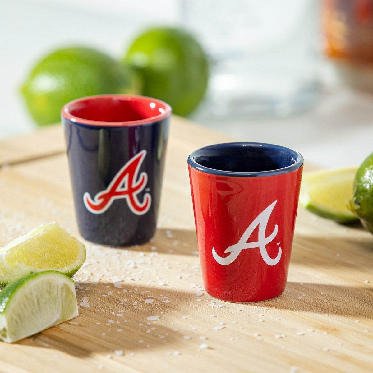 Atlanta Braves 4-Piece Ceramic 2oz. Shot Glass Set, Home, MLB