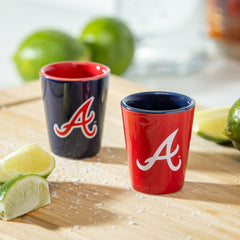Atlanta Braves 4-Piece Ceramic 2oz. Shot Glass Set, Home, MLB