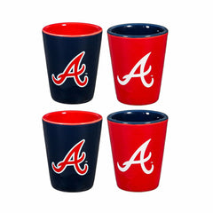 Atlanta Braves 4-Piece Ceramic 2oz. Shot Glass Set, Home, MLB