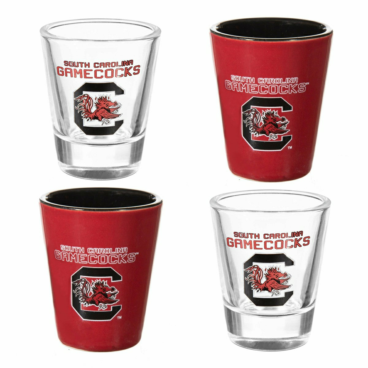 University of South Carolina 4-Piece Ceramic and Glass 2oz. Shot Glass, Home, Collegiate